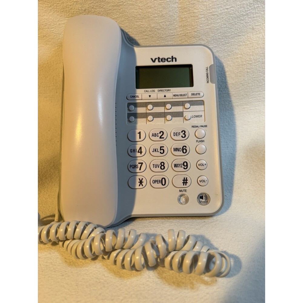 VTech CD1153 Corded Telephone White Speakerphone Caller ID Directory